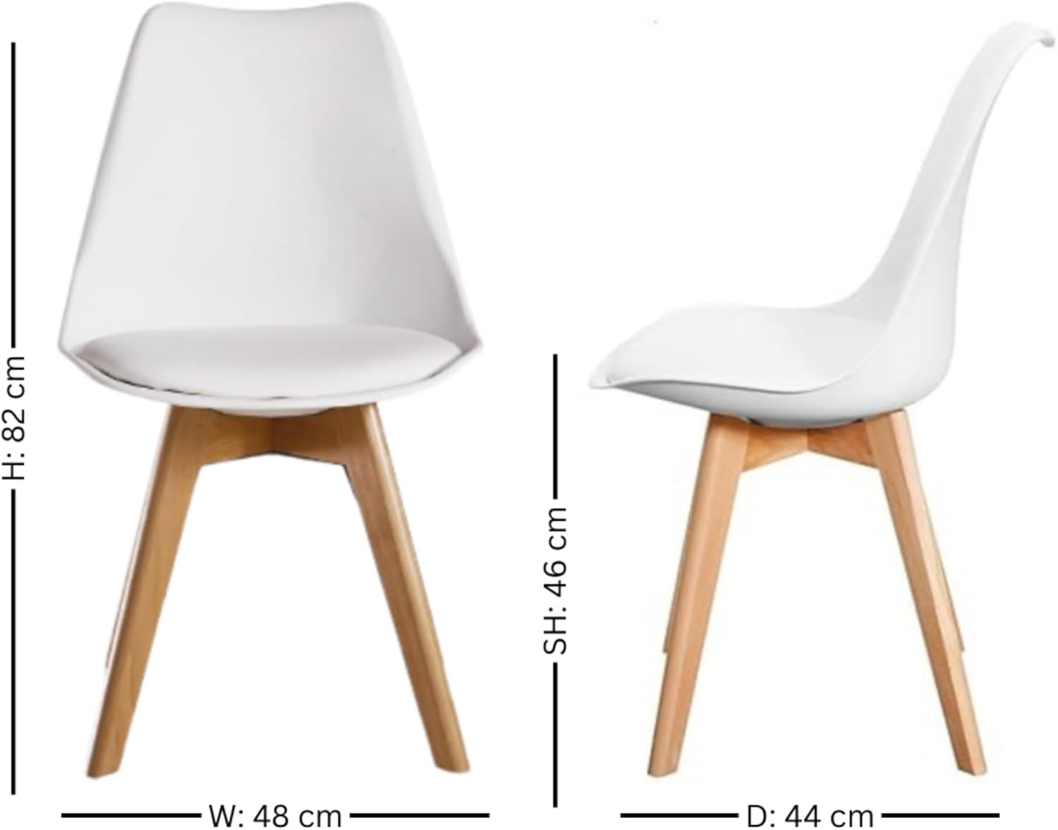 Sedie da pranzo moderne retrò singole