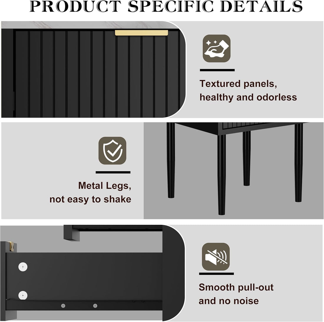 Set UEV di 2 comodini con piano in marmo