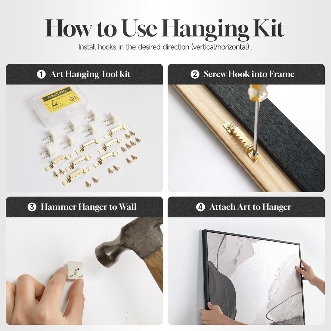 Arte da parete astratta neutra incorniciata