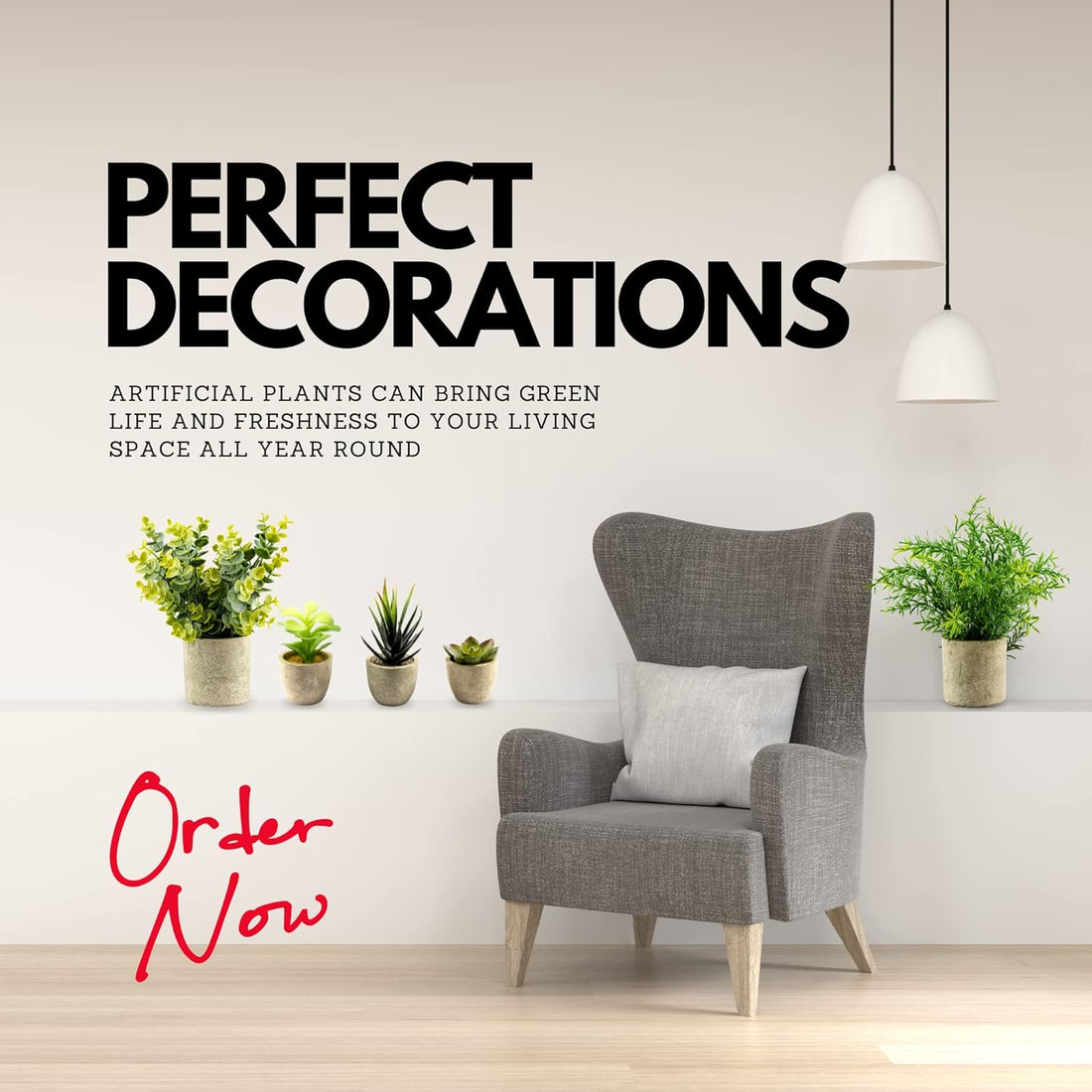 Piante artificiali decorative in vasi Set di 5